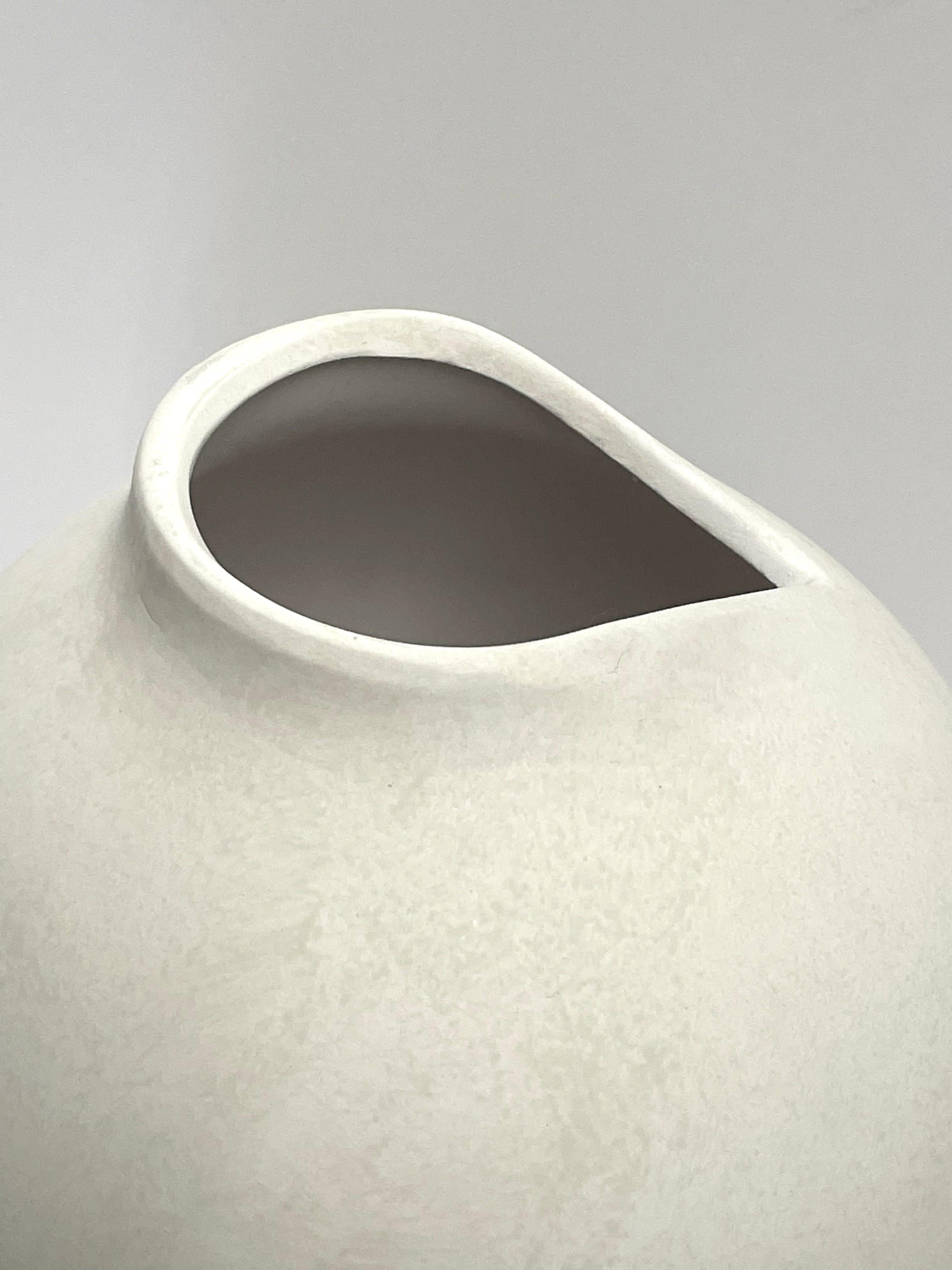Chinese White Apple Shape Medium Size Vase, China, Contemporary For Sale