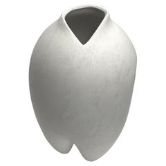 White Apple Shape Medium Size Vase, China, Contemporary