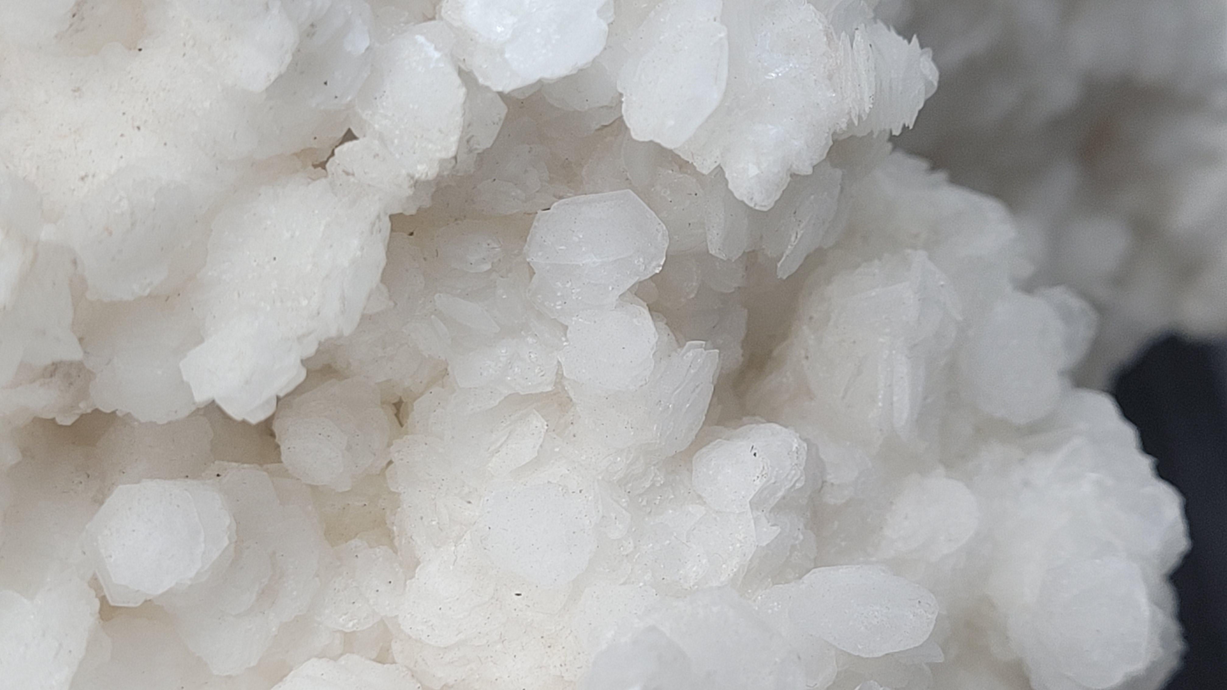 Aragonite bianca, minerale proveniente dal Messico, su base di legno In condizioni Nuovo in vendita a MARSEILLE, FR