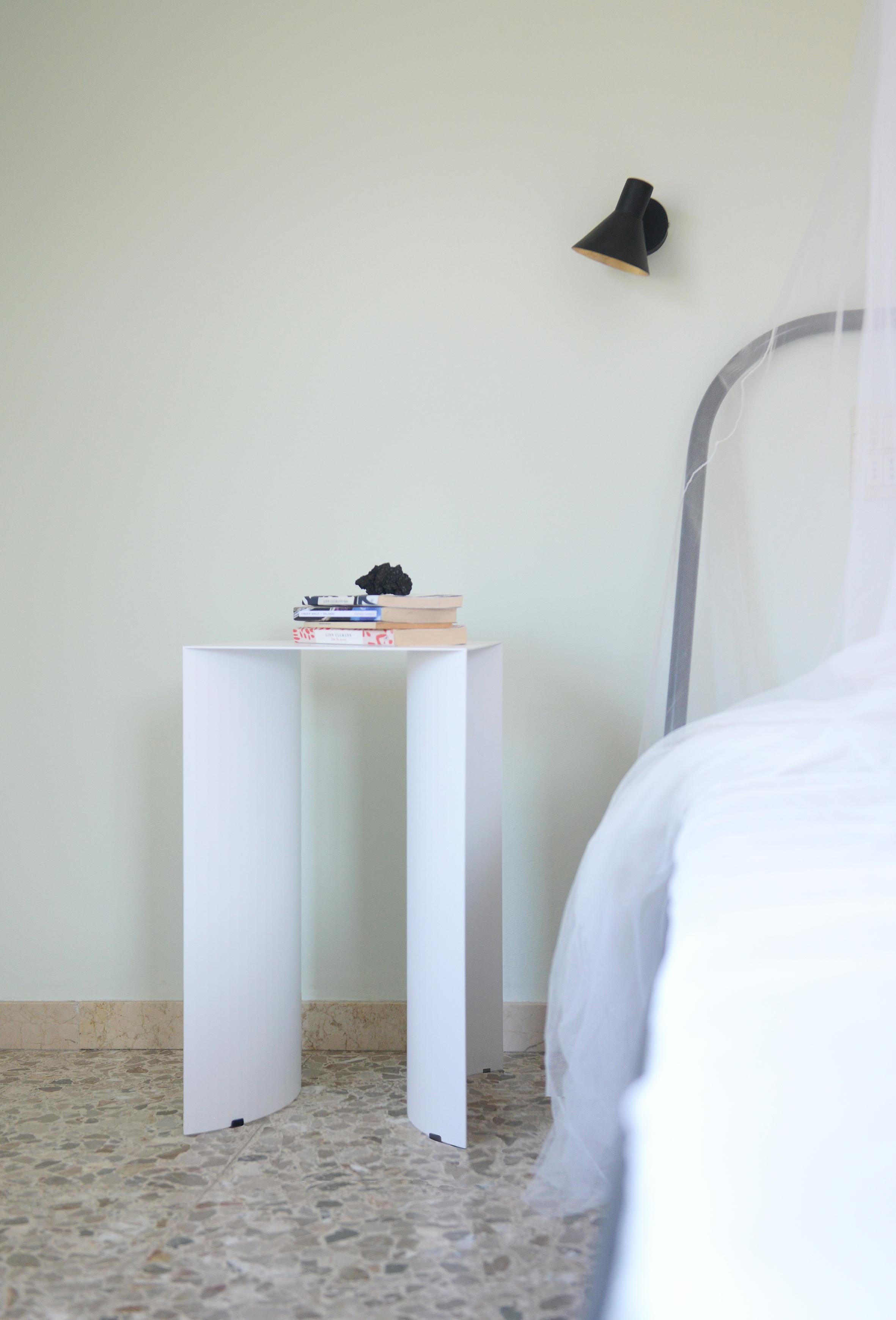 Post-Modern White Arc Table by OK Design For Sale