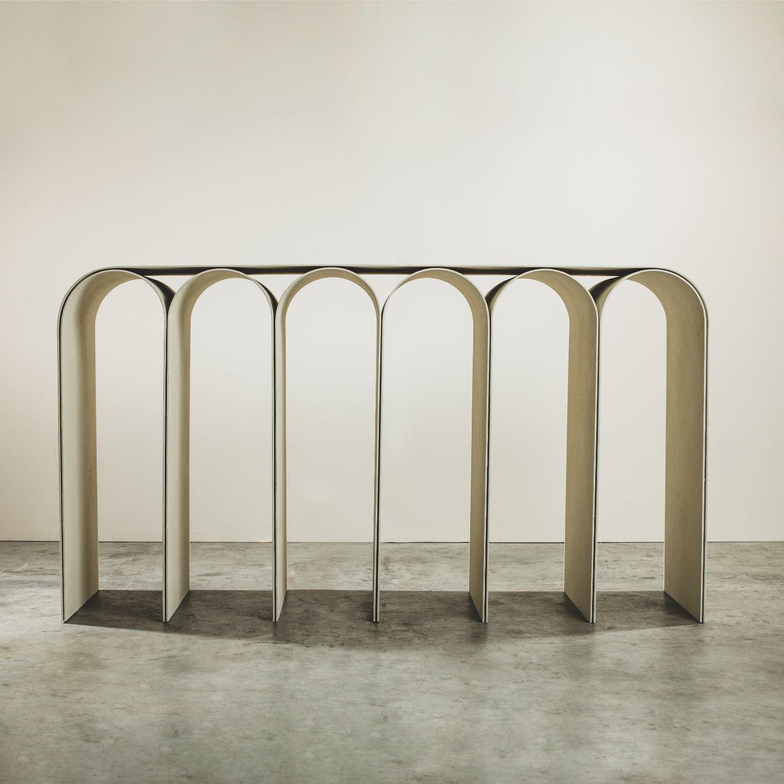 Modern White Arch Console by Pietro Franceschini