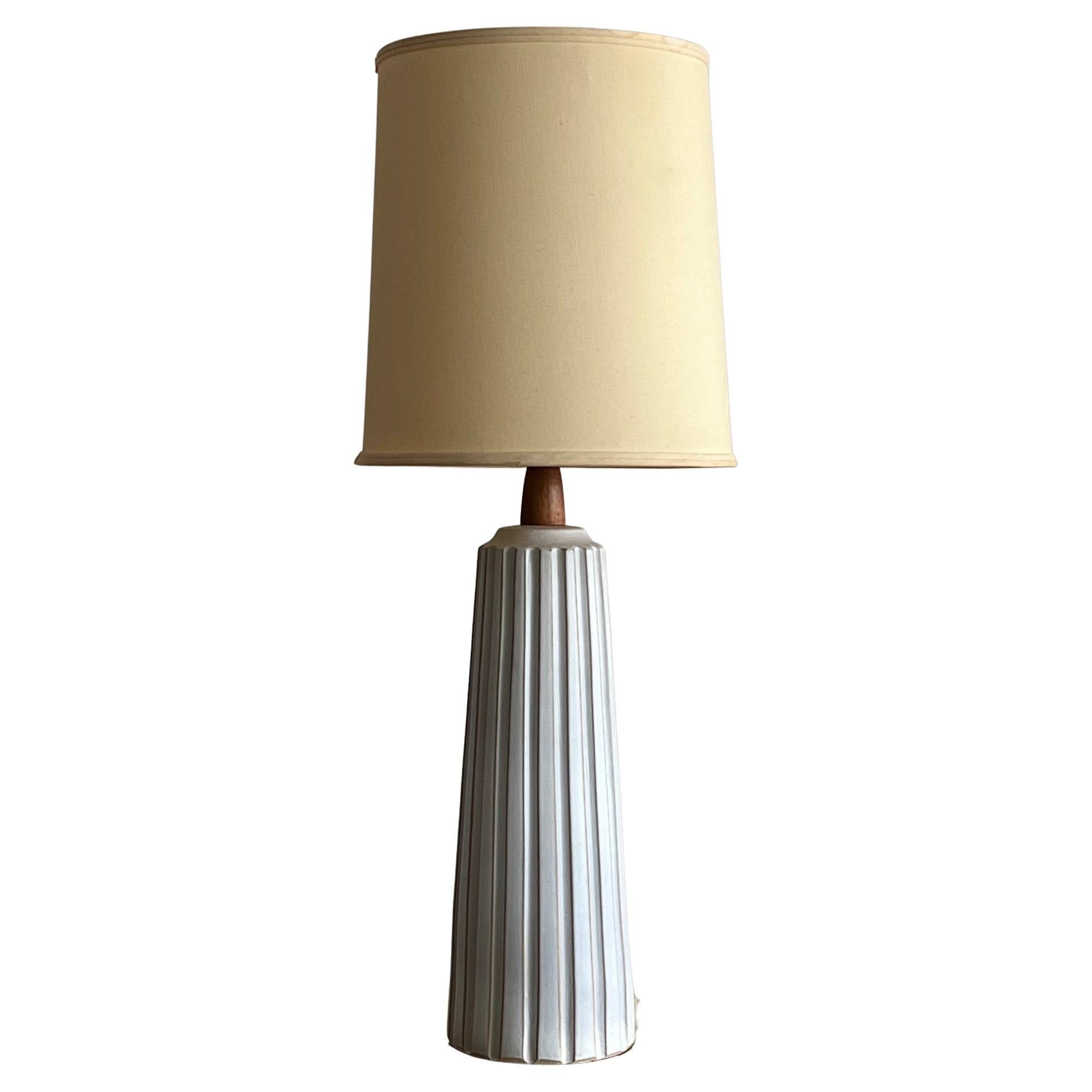 White Architectural Lamp by Gordon Martz Marshall Studios For Sale
