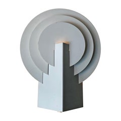 White Architectural Minimalist Sconce from Lyskær, Denmark, 1980s