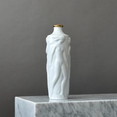 Vase Art déco blanc de Tyra Lundgren pour ALP, Suède, 1929. La grâce suédoise.