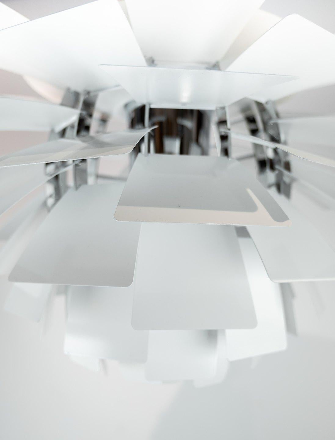 Mid-Century Modern White Artichoke Ø48 By Poul Henningsen For Louis Poulsen From 1950s For Sale