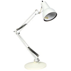 Vintage White Articulating Desk Lamp by Luxo