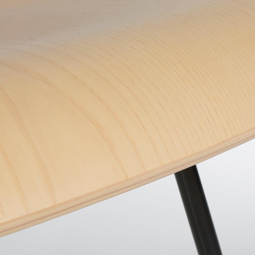 White Ash Herman Miller Eames Molded Plywood DCM Dining Chair Black Metal Base 4
