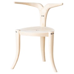 Silla Nyala de fresno blanco con incrustaciones