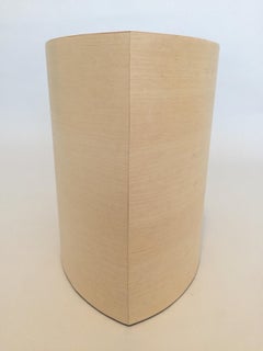 White Ash Veneer Wood Matte Lacquer Side Table, Seat