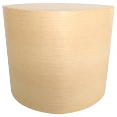 White Ash Veneer Wood Matte Lacquer Side Table, Seat