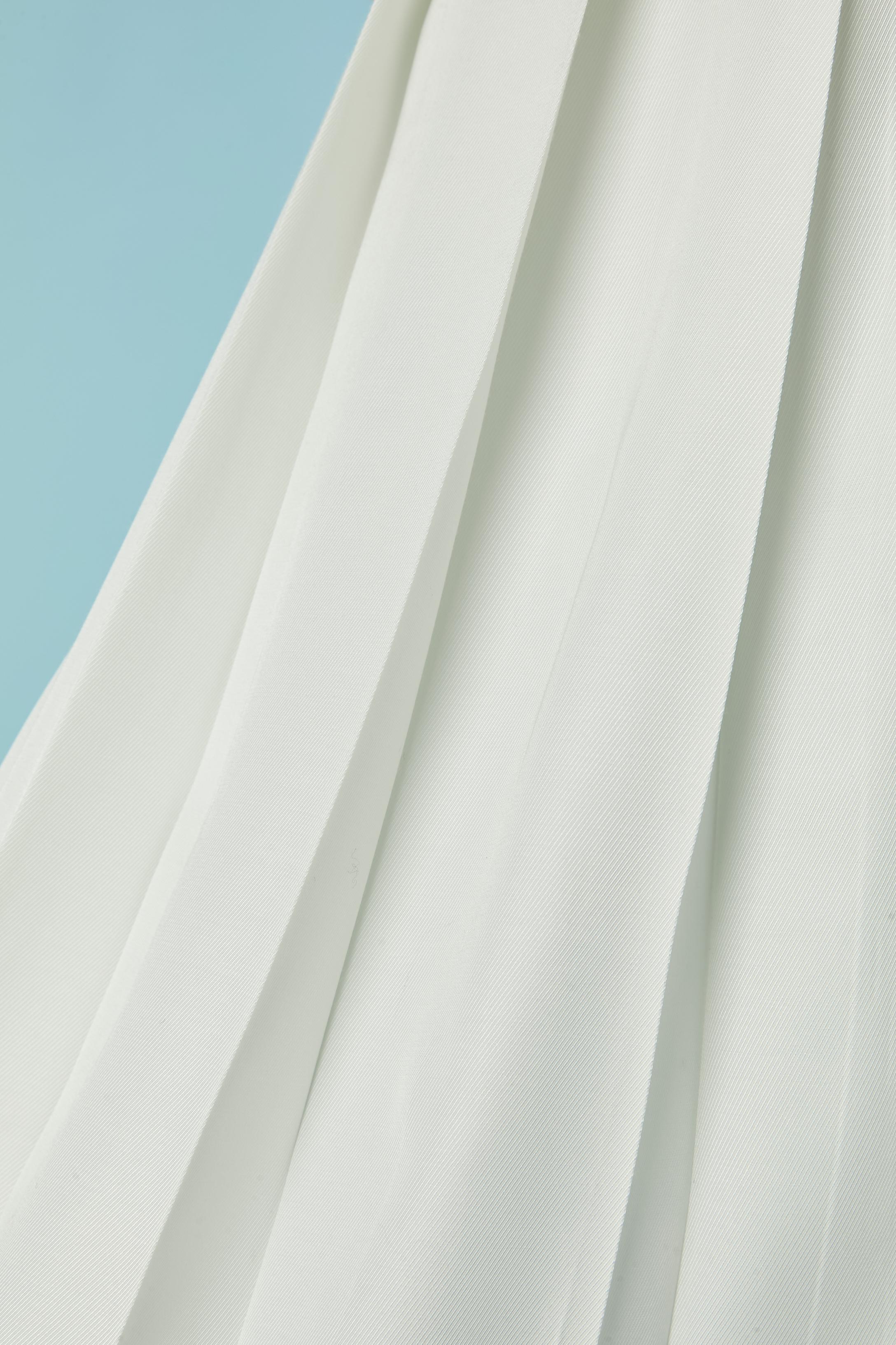 Weißes asymmetrisches Hemdkleid aus Viskose mit Falten BARBARA BUI im Zustand „Hervorragend“ im Angebot in Saint-Ouen-Sur-Seine, FR