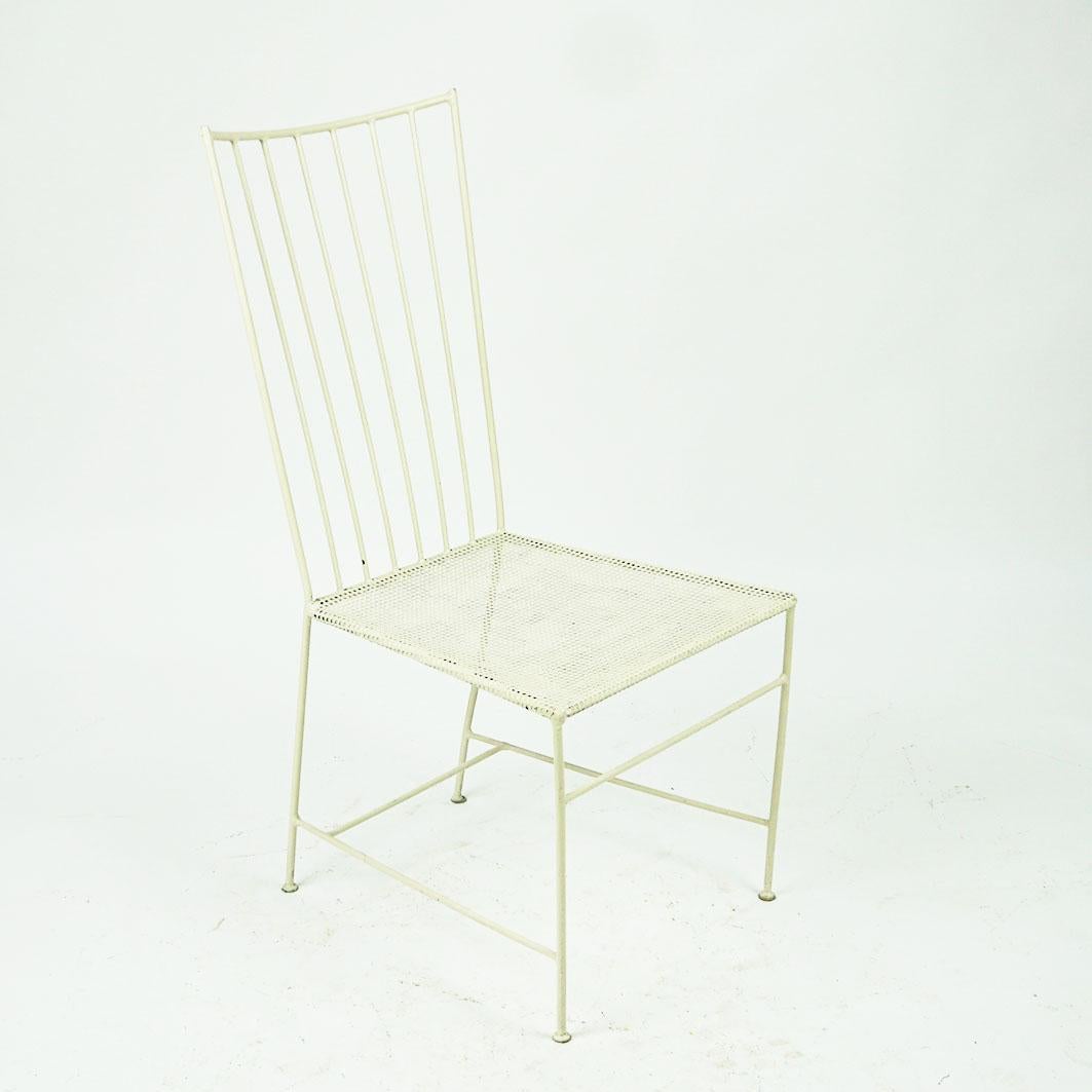 Mid-Century Modern White Austrian Midcentury Sonett Wire Chair by Arch. Thomas Lauterbach  For Sale