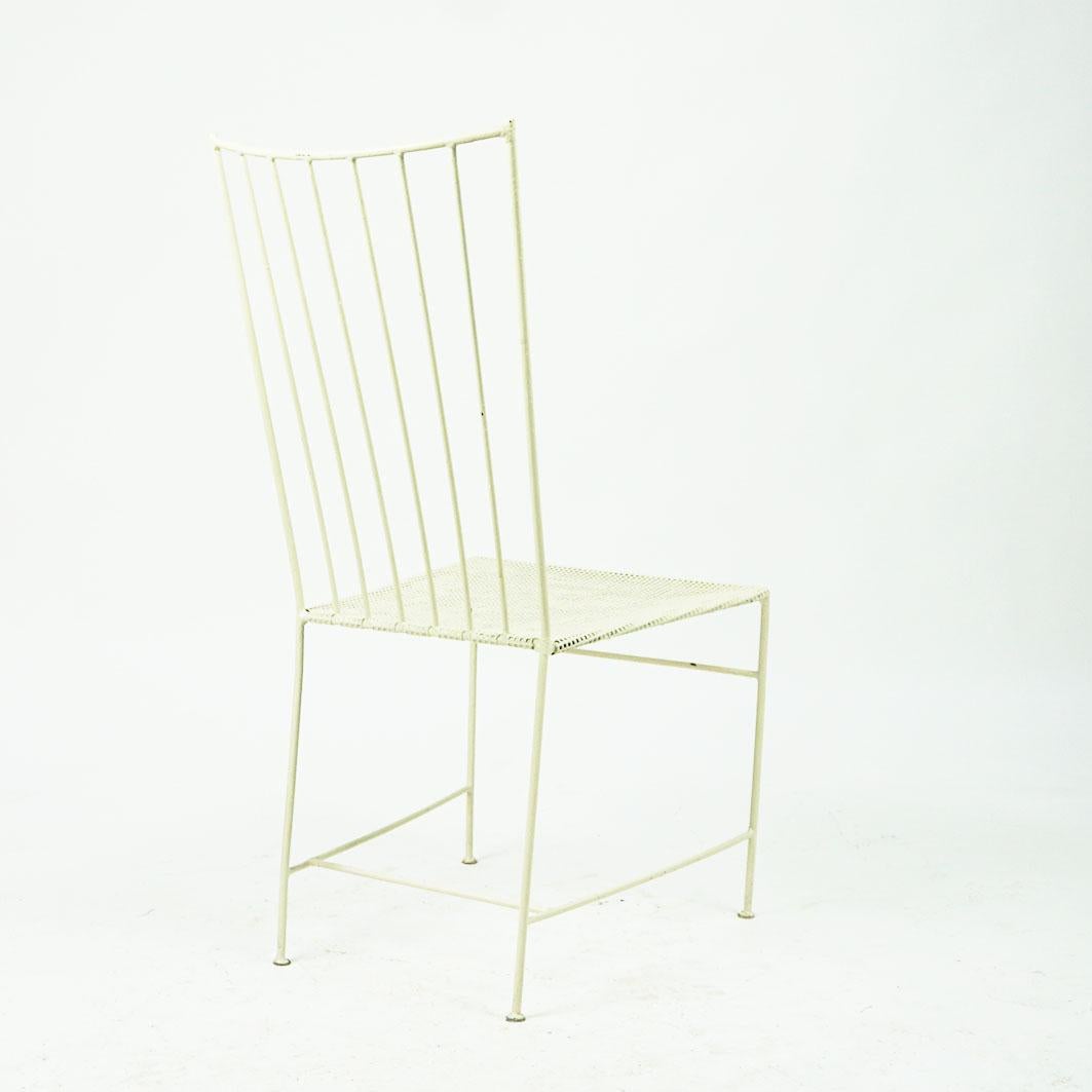 Mid-20th Century White Austrian Midcentury Sonett Wire Chair by Arch. Thomas Lauterbach  For Sale