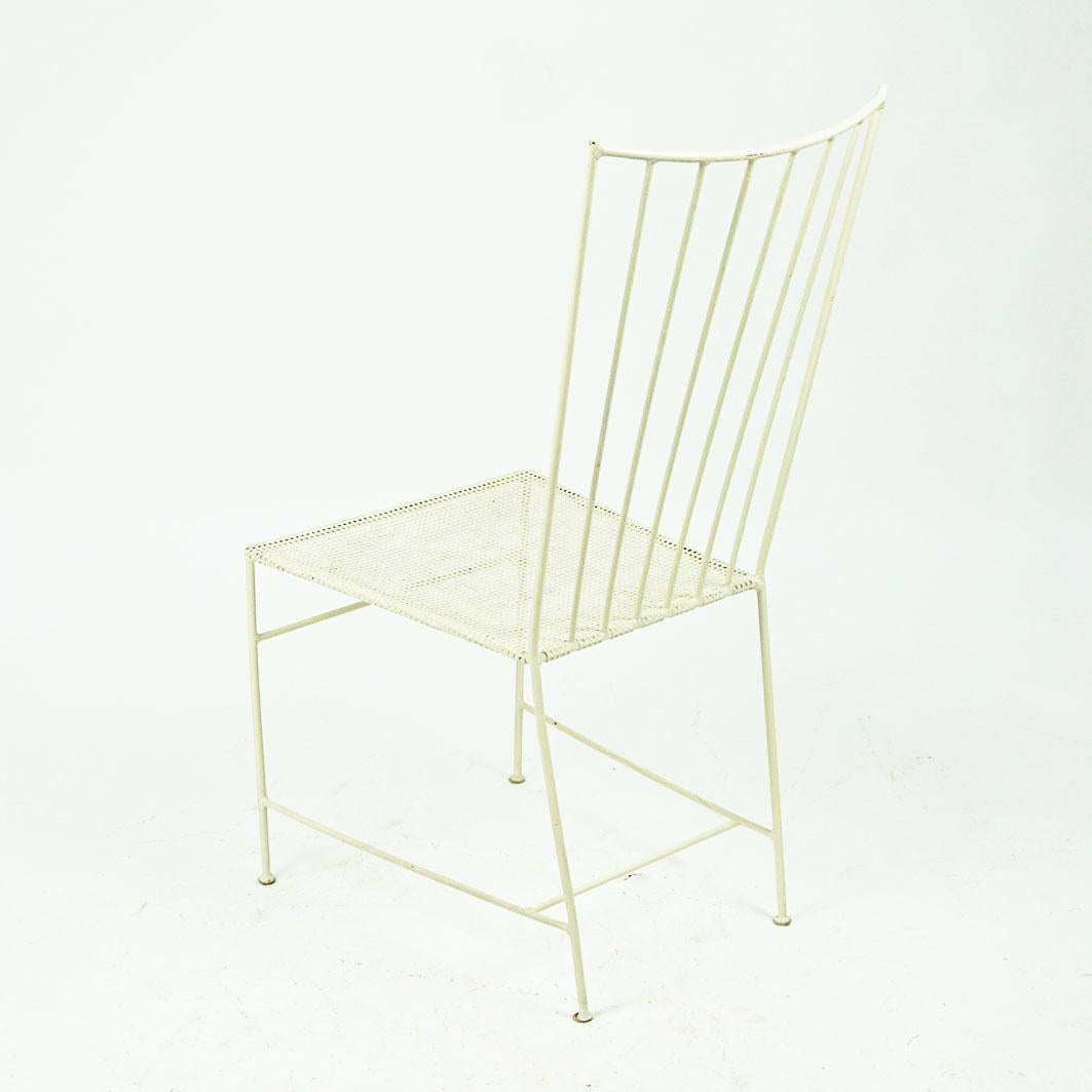 White Austrian Midcentury Sonett Wire Chair by Arch. Thomas Lauterbach  For Sale 2