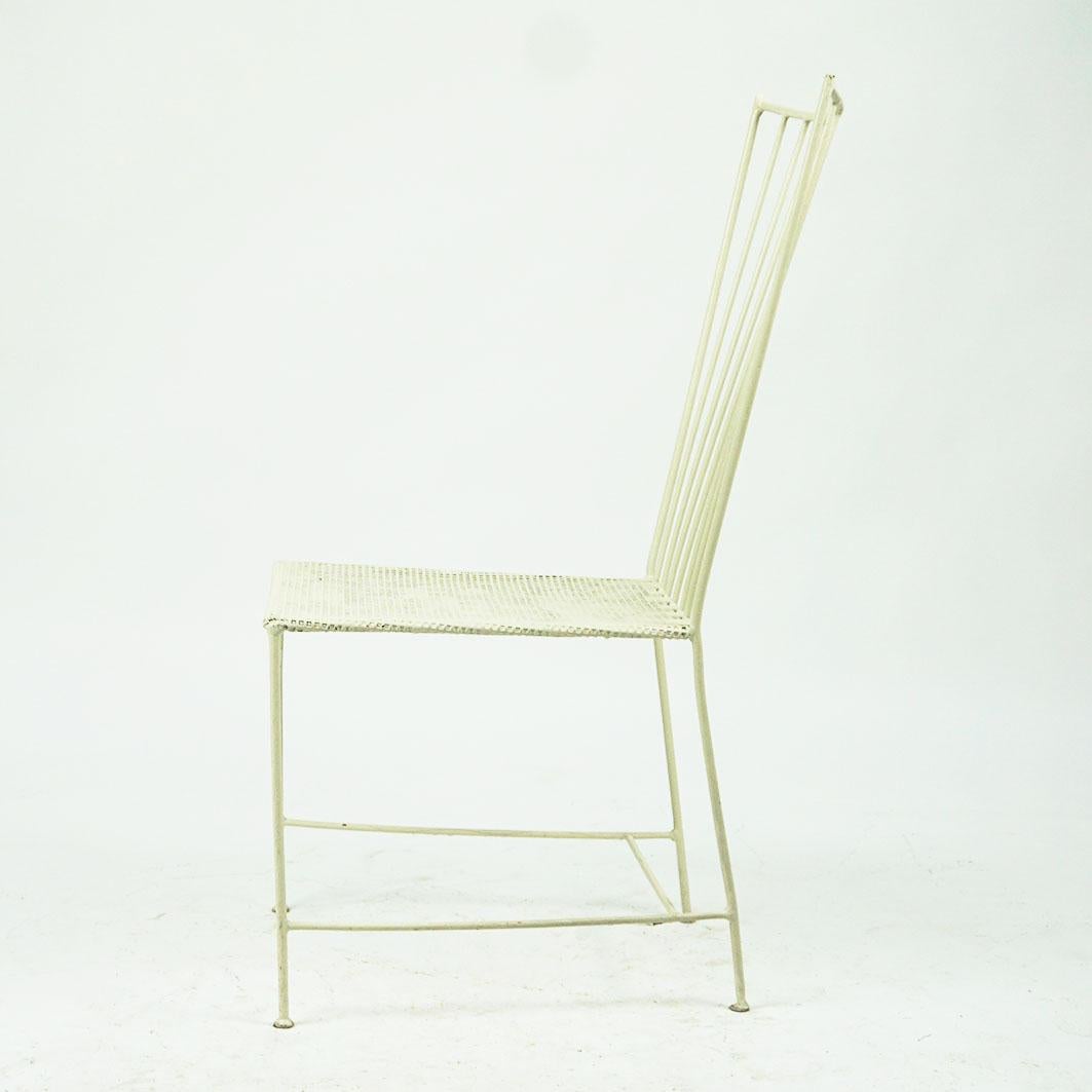 White Austrian Midcentury Sonett Wire Chair by Arch. Thomas Lauterbach  For Sale 3