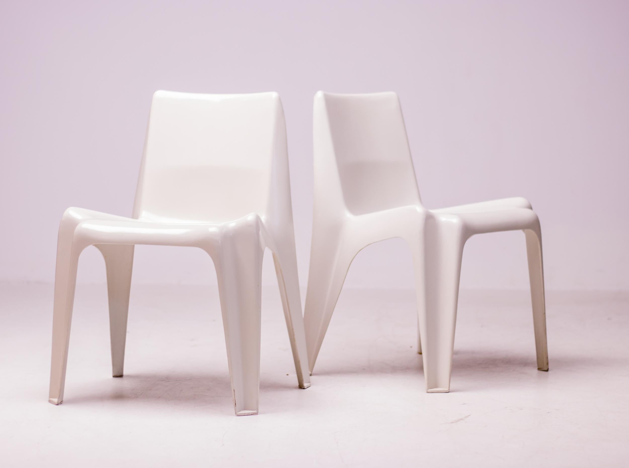 German White BA 1171 Chair by Helmut Bätzner for Bofinger For Sale