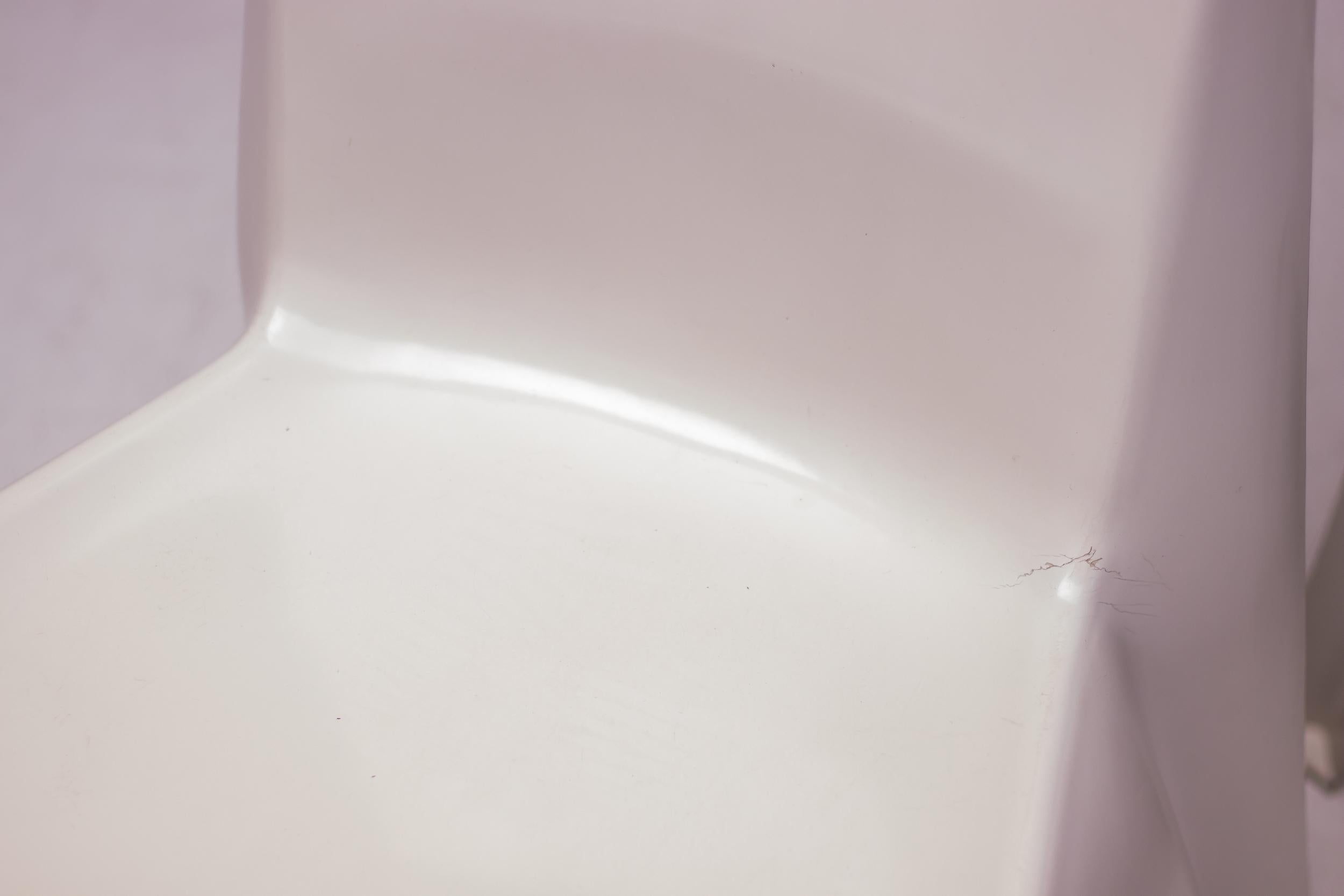 White BA 1171 Chair by Helmut Bätzner for Bofinger In Fair Condition For Sale In Dronten, NL