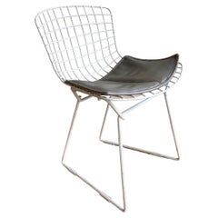 White Baby Bertoia Chair with Pad