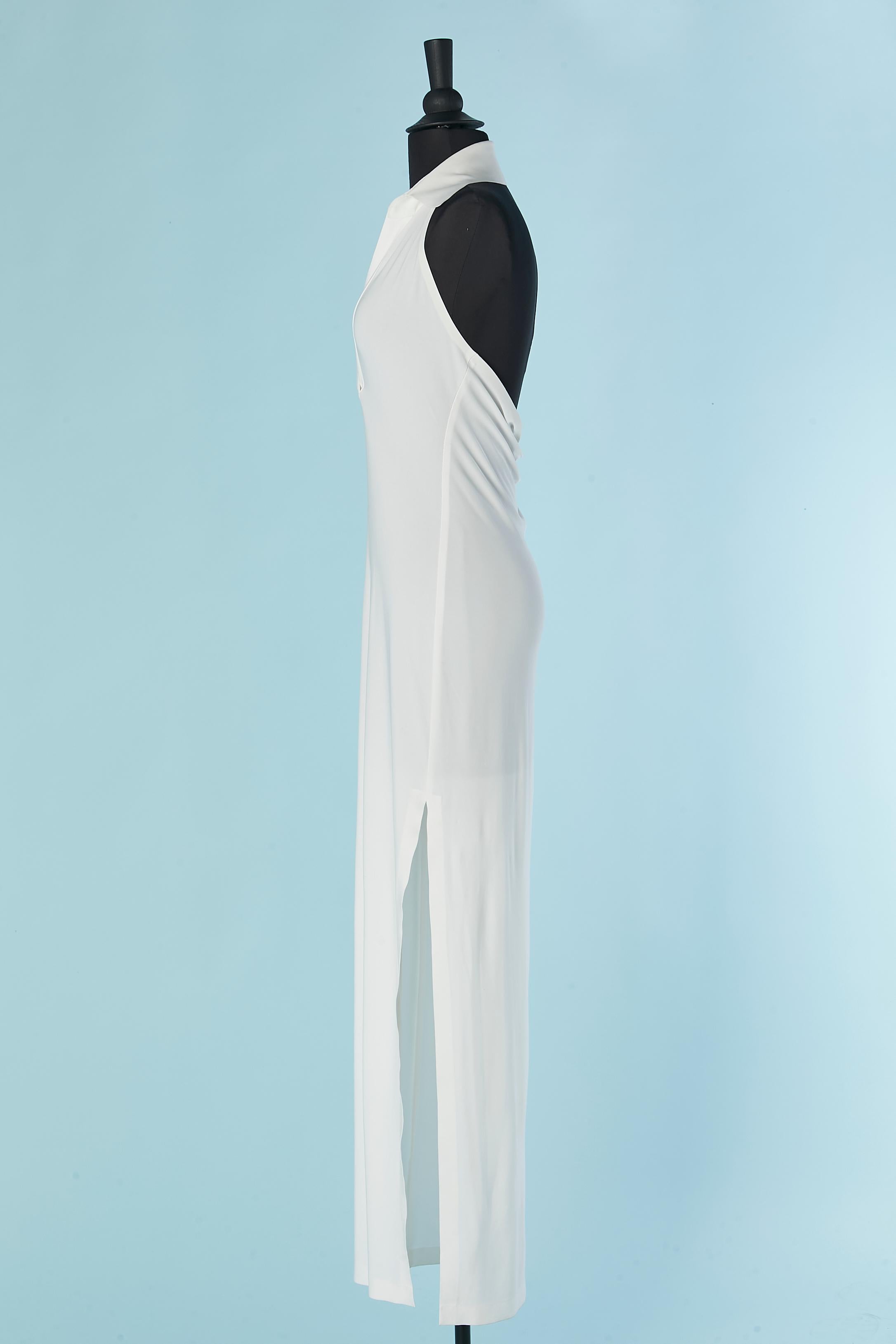 Weißes rückenfreies langes Kleid NORMA KAMALI (Grau) im Angebot