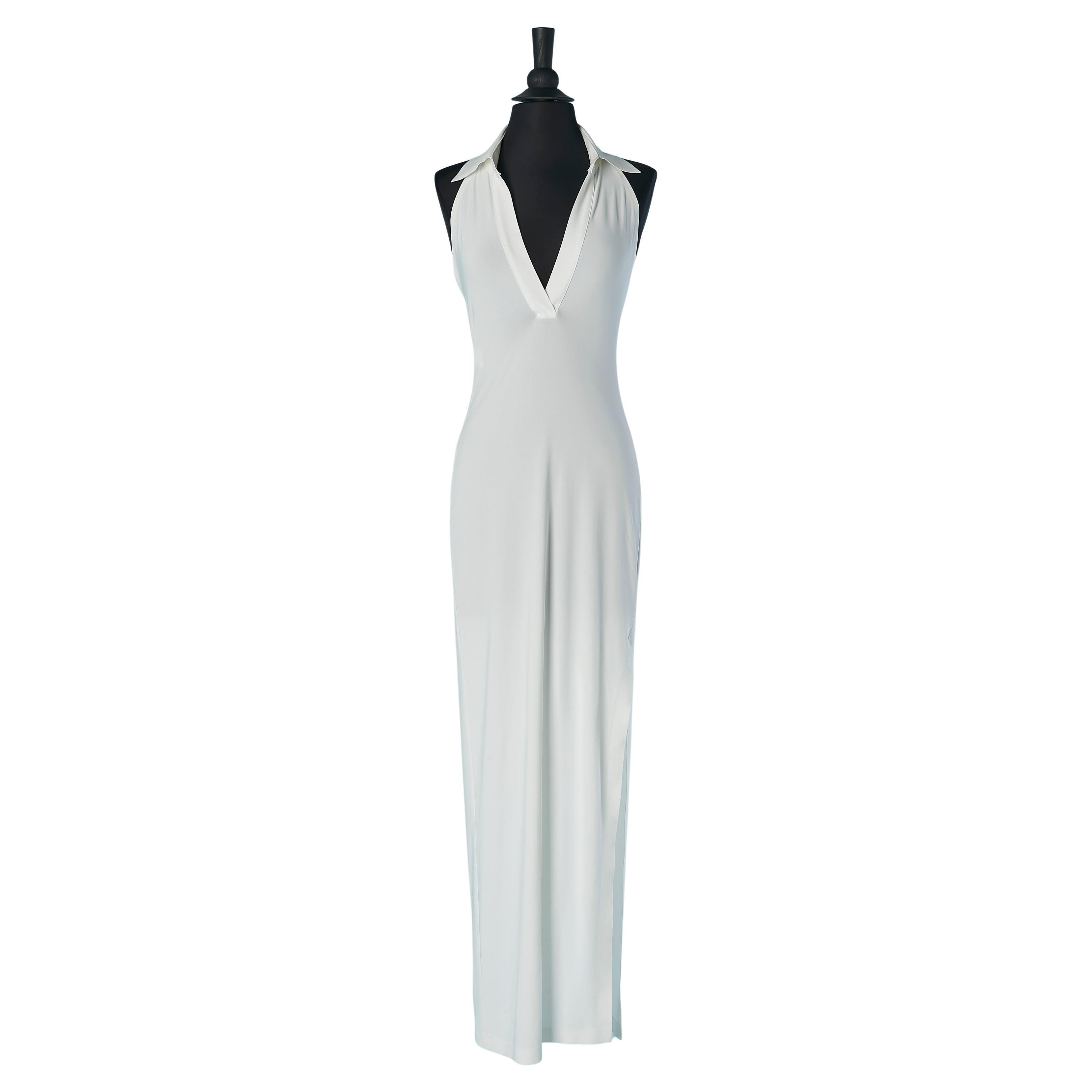Weißes rückenfreies langes Kleid NORMA KAMALI im Angebot