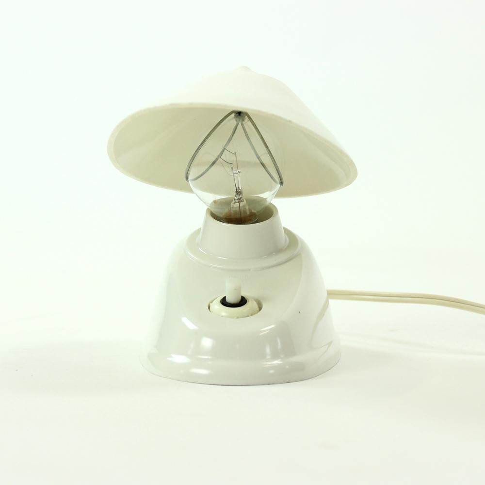 20th Century White Bakelite Office Lamp by Bauhaus Team, Czechoslovakia, circa 1930