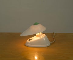 White Bakelite Table or Wall Lamp, 1960s