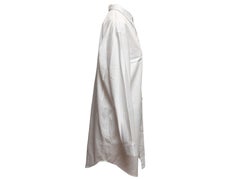 White Balenciaga Oversize Long Sleeve Button-Up Top Size FR 34