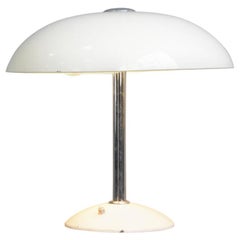 White Bauhaus Mushroom Table Lamp by Helo, circa 1940s