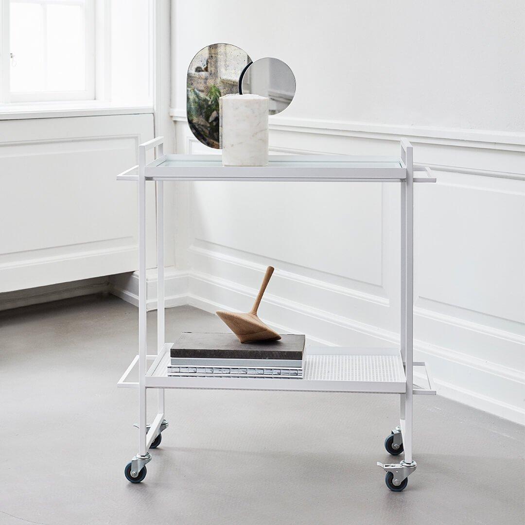 White Bauhaus Trolley by Kristina Dam Studio In New Condition For Sale In Geneve, CH