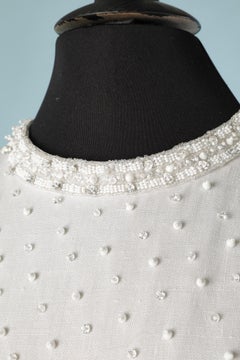 White beaded cocktail dress Sara Fredericks
