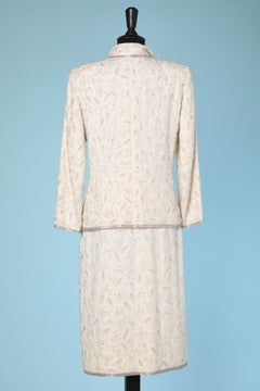 White beaded skirt-suit Circa 1960's