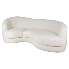 White bean sofa in bouclé, 1960