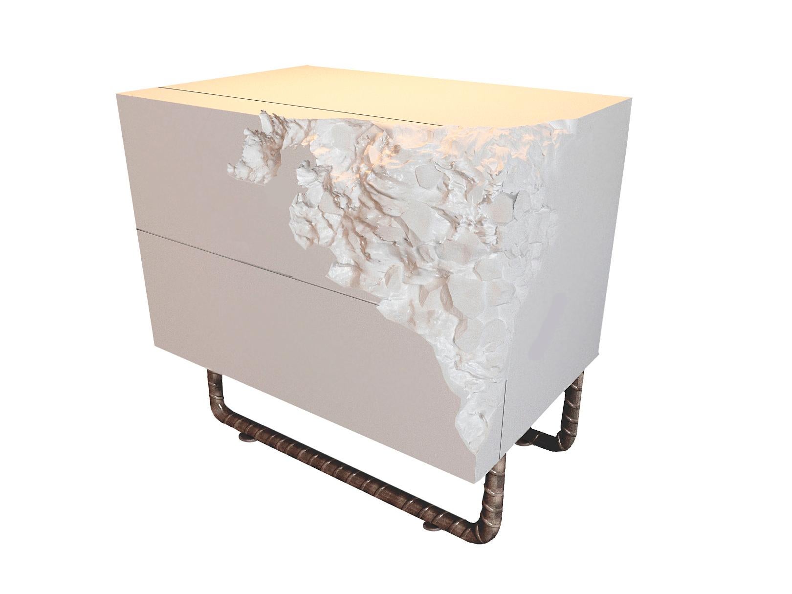 White Bedside Table Breakfree Collection, Perfect Item for Your Bedroom Space In New Condition For Sale In Port Orchard, WA