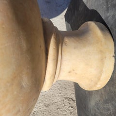 White/ beige Marble Pedestal Basin, 19th Century
