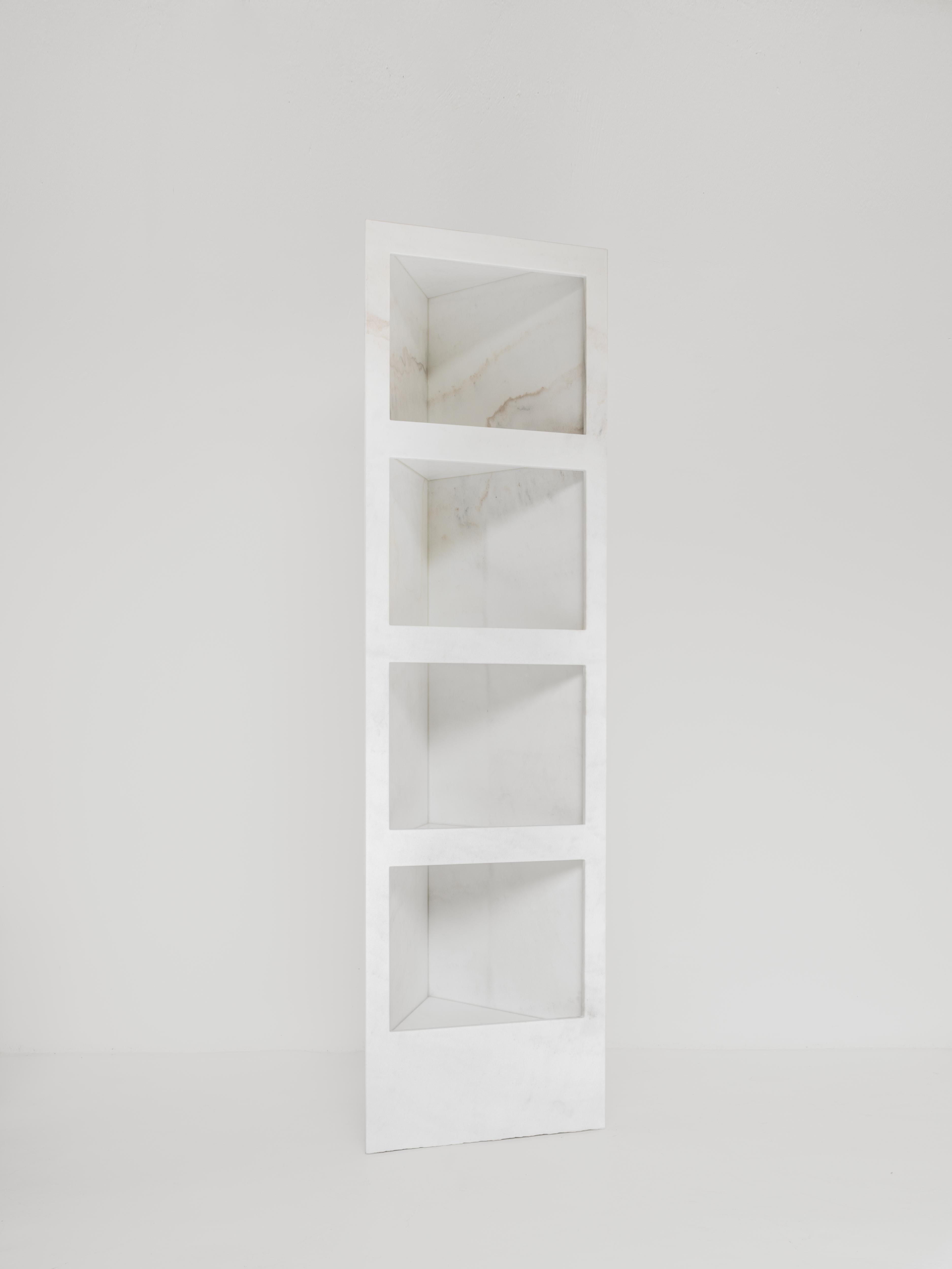 Sam Chermayeff
Shelf
From the series “Concept Kitchen”
Produced in exclusive for SIDE GALLERY
Manufactured by Bagnara
Italy, 2020
Bianco Lasa marble
Contemporary Design

Measurements
60 cm x 60 cm x 210H cm
23,6 in x 23,6 in x 82,7H
