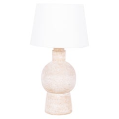 Lampe en grès blanche 'Bilboquet' par Design Frères