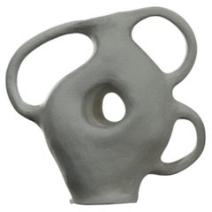 White Biomorphic Ceramic 3-Handle Vessel by Hanna Englund Ceramics
