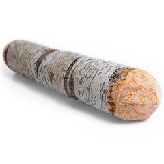 White birch tree log bolster knitted pixeled pillow long - Textile - Pillows