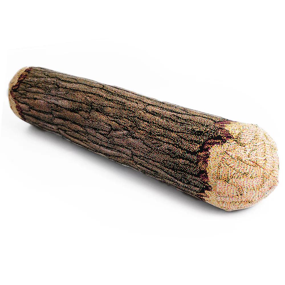 Long Cottonwood Tree log bolster knitted pixeled pillow long - Textile - Pillows For Sale 1