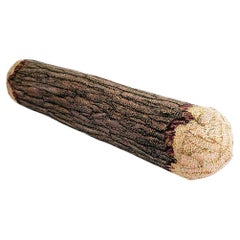 Long Cottonwood Tree log bolster knitted pixeled pillow long - Textile - Pillows