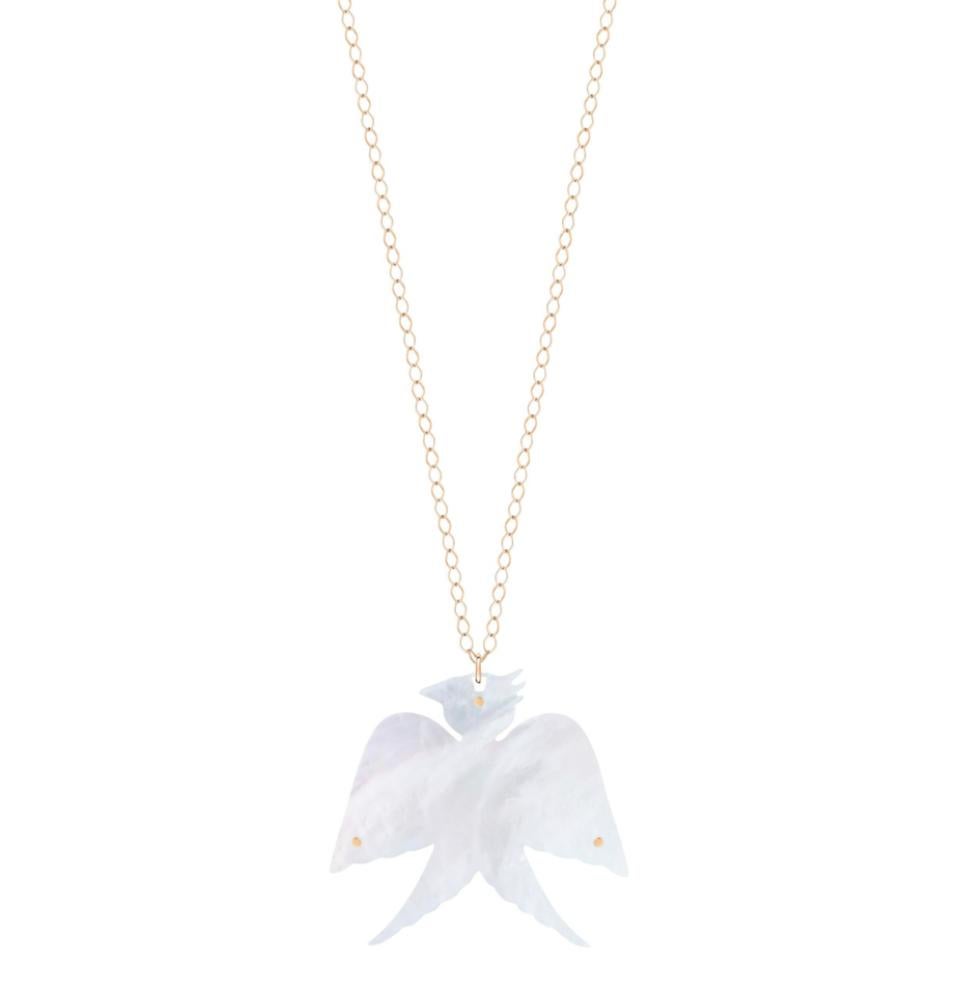Modern White Bird On Chain For Sale