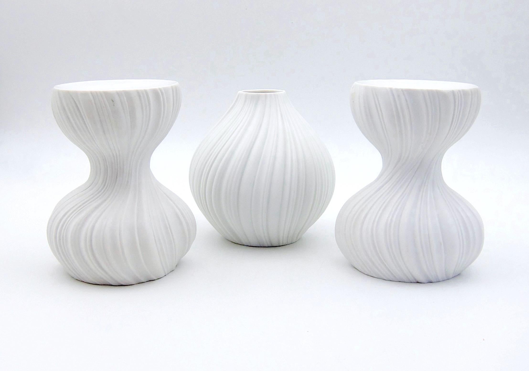 pleated porcelain vase