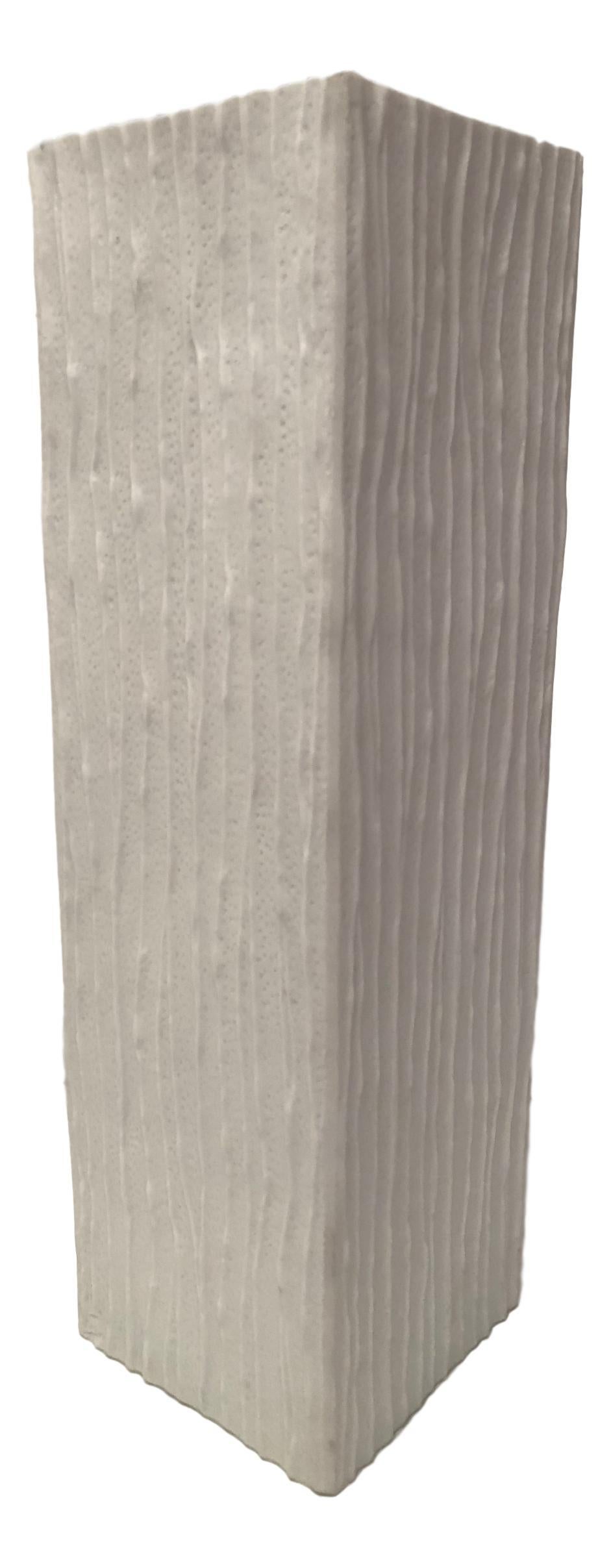 Mid-Century Modern White Bisque Porcelain Vase CM Exclusive, Hutschenreuther Hohenberg, 1960s