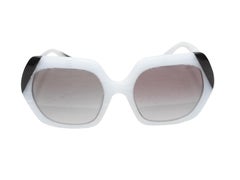 Alain Mikli Sonnenbrille in Übergröße, weiß und schwarz