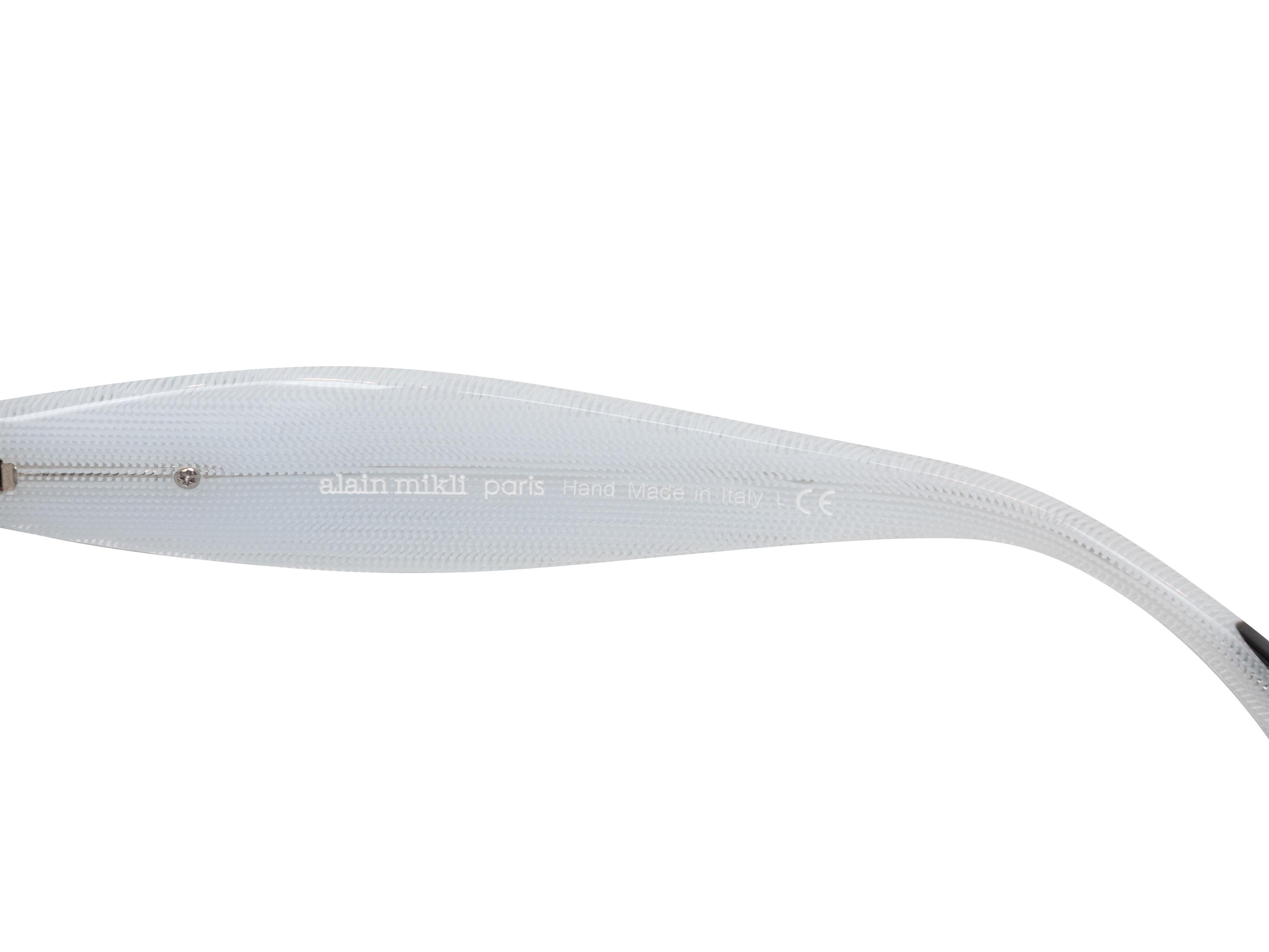 Women's White & Black Alain Mikli Oversized Sunglasses For Sale