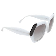 White & Black Alain Mikli Oversized Sunglasses