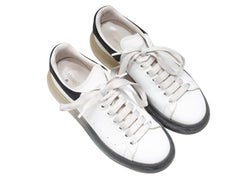 Baskets basses à semelle compensée Alexander McQueen, blanches et noires, taille 38