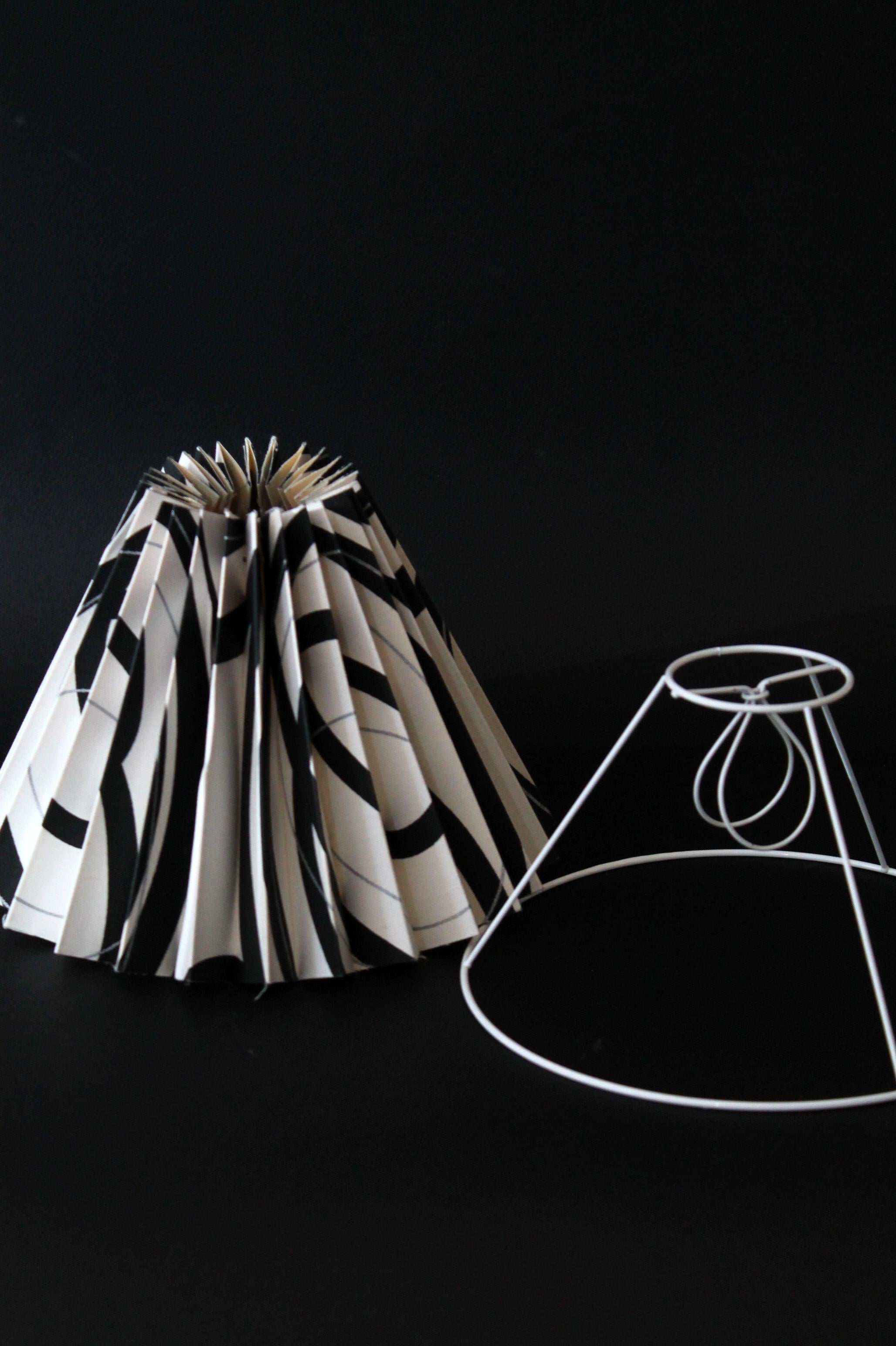White, Black, and Silver Art Abstract Nordic Pleated 