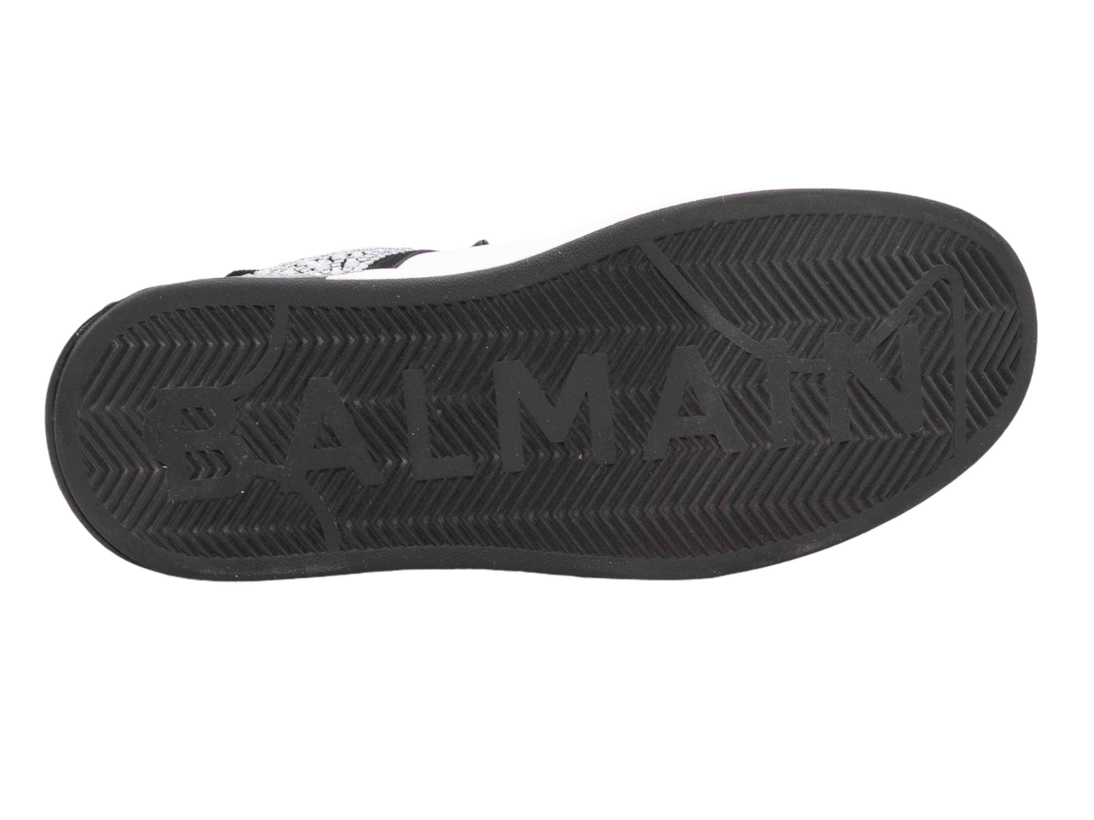 De las mujeres Zapatillas bajas Balmain blancas y negras con adornos de cristal talla 37 en venta