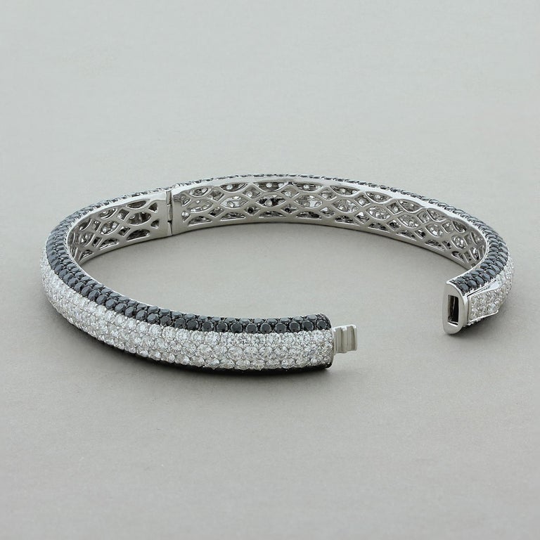 Bracelet Manchette Argent Sterling 925 Avec Diamants – Serti Pavé, Neuf Sans Boîte